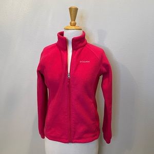 Kids Columbia hot pink fleece jacket